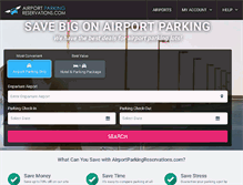 Tablet Screenshot of airportparkingreservations.com